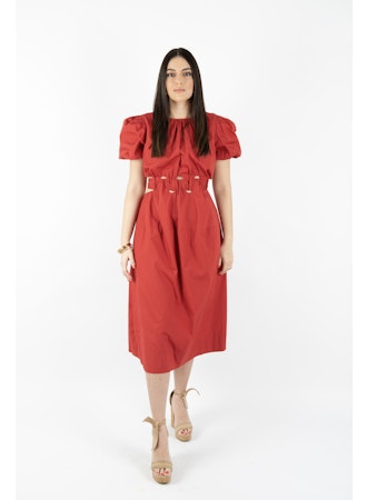 Olivia Maxi Dress (Rust)