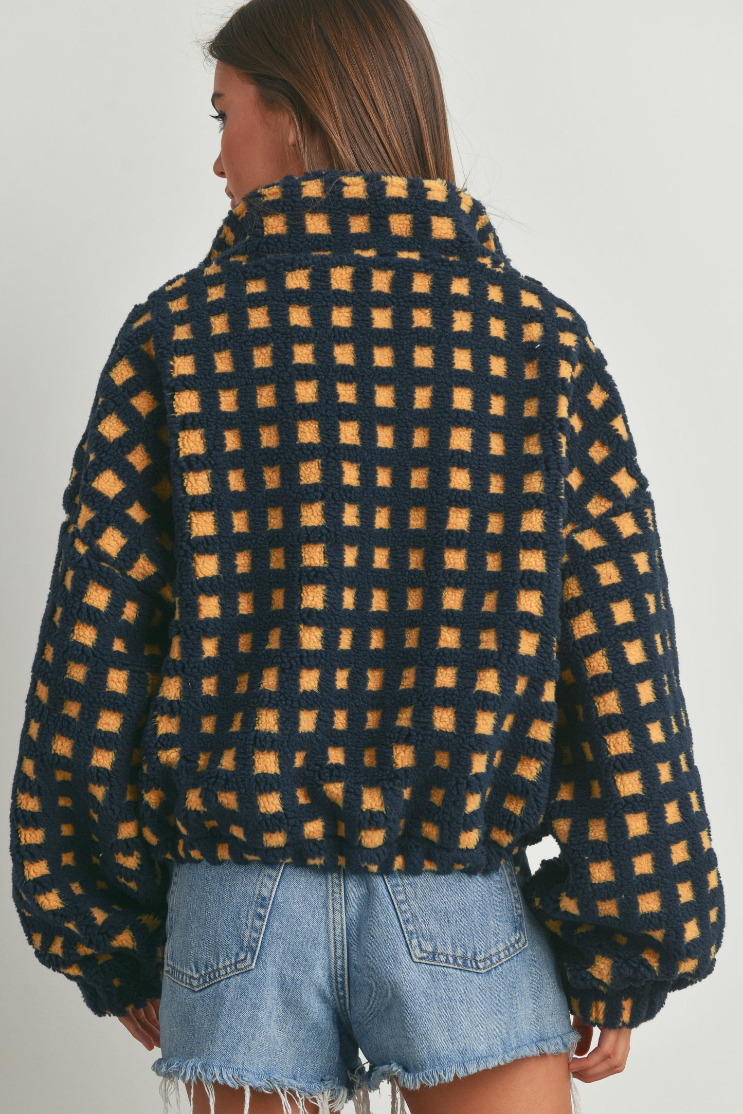 Sherpa Jacket (Navy Blue)