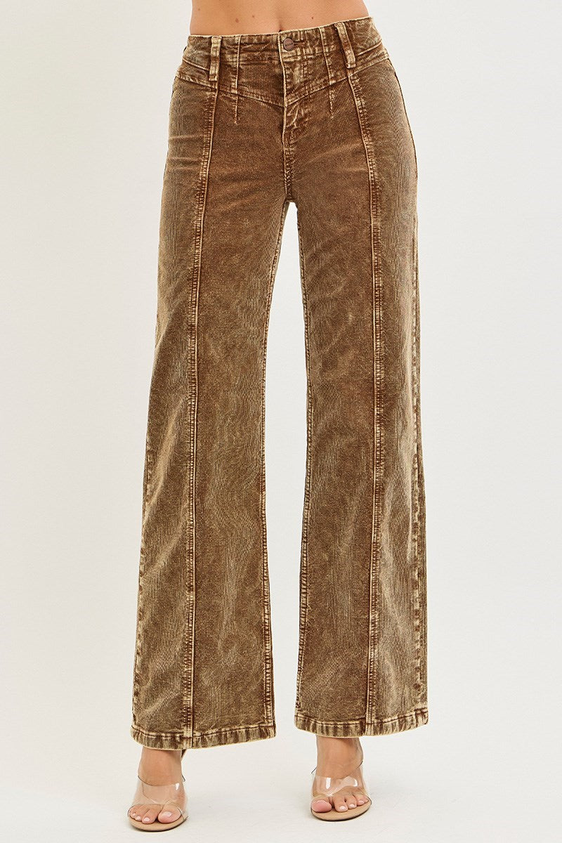 Wide Leg Corduroy Jean (Mocha)